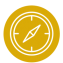 vector icon of a compass