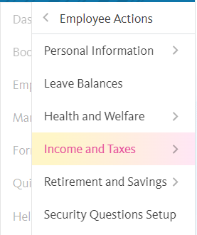 Screengrab from UCPath sidebar